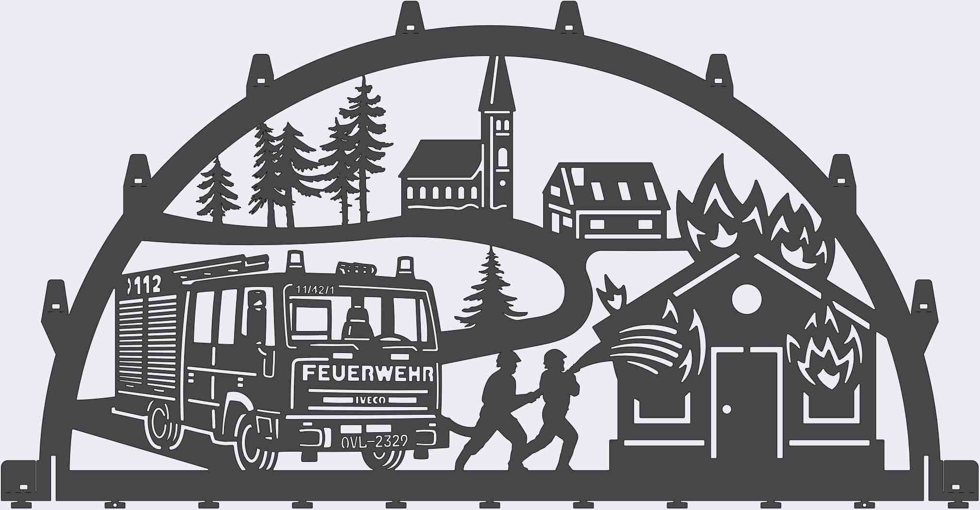 Schwibbogen Feuerwehr Sohl